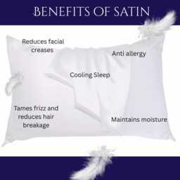 Satin Pillowcase White With Gift Box - Vegan Friendly Queen Size Zipper Closure - thumbnail 3