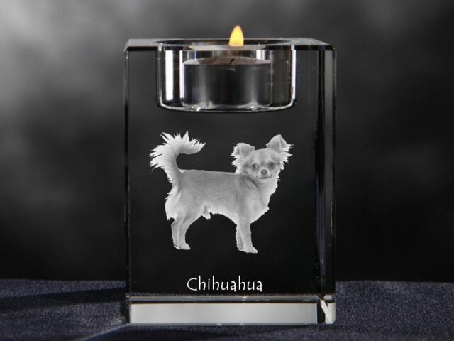 Chihuahua, Crystal Candlestick With Dog, Souvenir, Decoration, Limited Edition, Collection - image 1