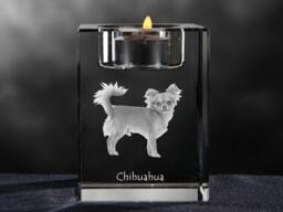 Chihuahua, Crystal Candlestick With Dog, Souvenir, Decoration, Limited Edition, Collection - thumbnail 1