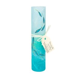 Hand-Painted Fish Bud Vase Strawsilk Glassware By Karen Keir - thumbnail 2