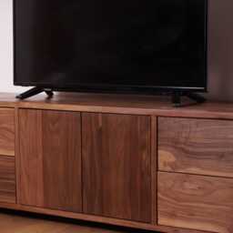 Super-Luxury Walnut Tv Cabinet - Solid Hardwood Stamford Made To Order Clear Finish - thumbnail 3