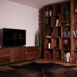 Super-Luxury Walnut Tv Cabinet - Solid Hardwood Stamford Made To Order Clear Finish - thumbnail 4