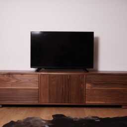 Super-Luxury Walnut Tv Cabinet - Solid Hardwood Stamford Made To Order Clear Finish - thumbnail 2