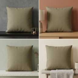 Earthy Olive Green Cushion Case 18x18 - thumbnail 4