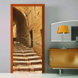 Door Wall Sticker Alley in Jerusalem/ Wallpaper Jerusalem/ Jerusalem Decal/ Poster/ Mural - thumbnail 3