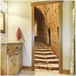 Door Wall Sticker Alley in Jerusalem/ Wallpaper Jerusalem/ Jerusalem Decal/ Poster/ Mural - thumbnail 1