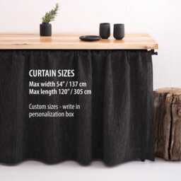 Linen Curtain, Kitchen Hideaway Cupboard Rod Pocket Curtain - thumbnail 1