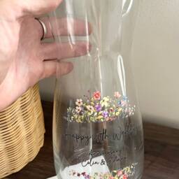Personalised Anniversary Vase, 40Th Wedding Gift, Floral Vase, Personalized Anniversary Vase, Gift - thumbnail 2