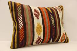 Throw Lumbar Kilim Pillow 14x20 in - 35x50 cm Boho Pillowcover Kilim Cushion Cover Tribal Pillow 4Bef-408