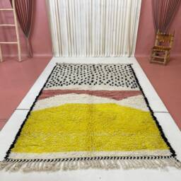 Handwoven Moroccan Beni Ourain Wool Rug - 5x8 Ft - thumbnail 2
