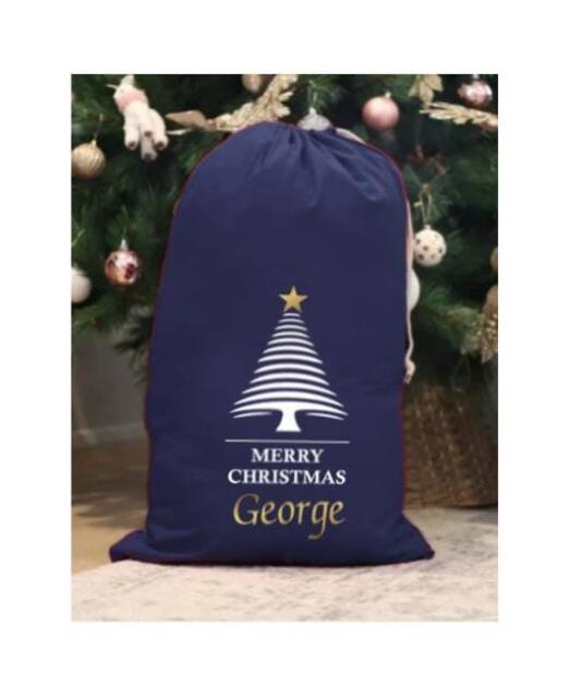 Personalised Xl Santa Tree Star Sacks - Christmas Stockings Eve Box Custom Gift Bags Personalized Xmas Decorations - image 1