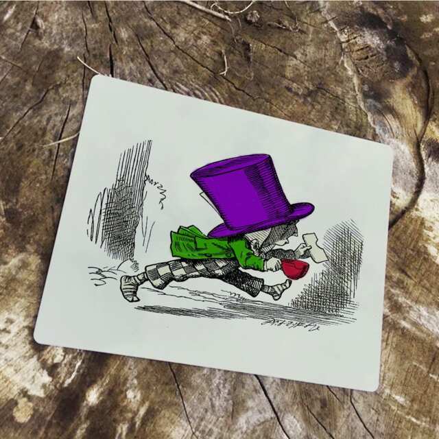Alice in Wonderland Mad Hatter Advertising Enamel Metal Tin Sign Wall Plaque