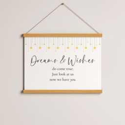 Dreams & Wishes Nursery Print - A3 A4 A5 Wall Art, Starry Prints, Cute Baby Come True Large Prints - thumbnail 2