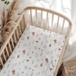 Woodland Mushroom & Flowers Bedding, Duvet Covers, Fitted Sheets, Watercolour Kids Baby Childrens Room Decor - thumbnail 2