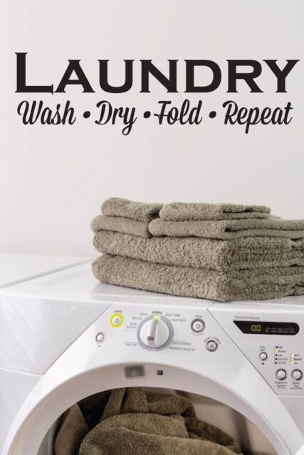 Laundry Wall Decals - Repeat Vinyl Decal Room Decor - image 1