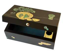 Mother Of Pearl Trinket Box, Desk Pen Holder Storage Box Oriental Gift - thumbnail 1