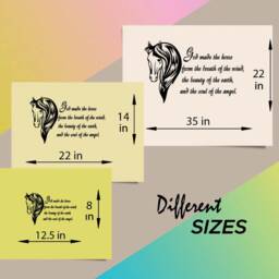 In-Style Decals Wall Vinyl Decal Home Decor Art Sticker God Made The Horse From Breath... Quote Animal Room Removable Design 128 - thumbnail 3
