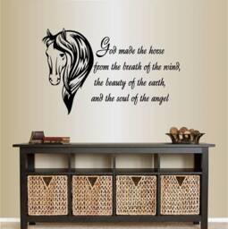 In-Style Decals Wall Vinyl Decal Home Decor Art Sticker God Made The Horse From Breath... Quote Animal Room Removable Design 128 - thumbnail 1