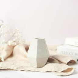 Geometric Concrete Candle Stick Holders Modern Minimalist Design - thumbnail 2