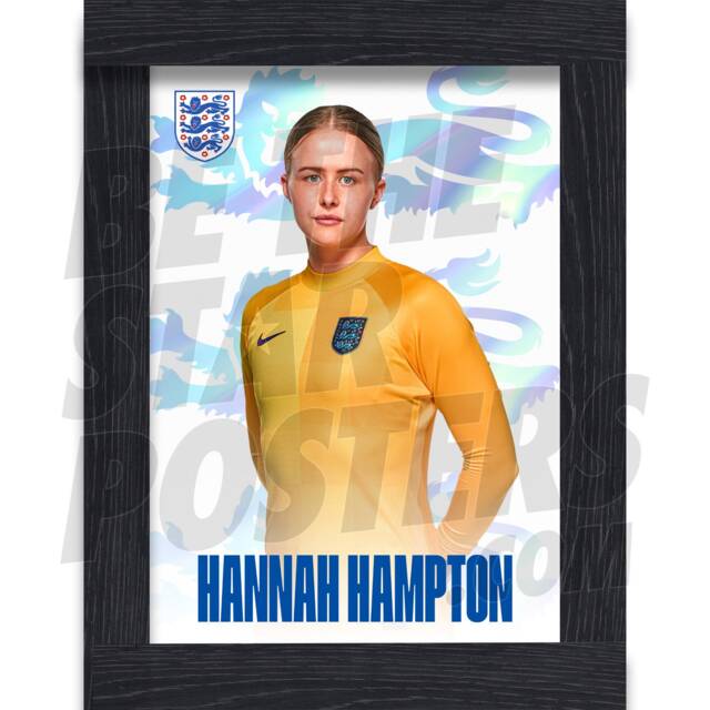 England Lionesses Hampton Headshot Poster - Officially Licensed Product Sizes A4/A3 + Framed Option - image 1