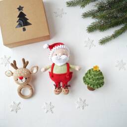 Santa Claus Baby Gift Set With Small Toy, Reindeer Toy & Christmas Tree First Idea - thumbnail 3