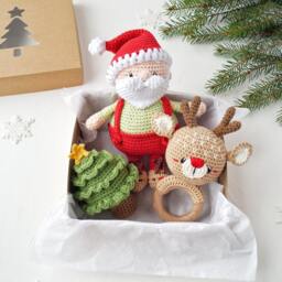 Santa Claus Baby Gift Set With Small Toy, Reindeer Toy & Christmas Tree First Idea - thumbnail 2