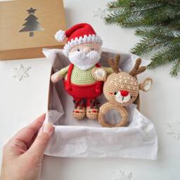 Santa Claus Baby Gift Set With Small Toy, Reindeer Toy & Christmas Tree First Idea - thumbnail 4