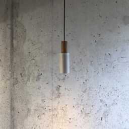 Handmade Concrete Pendant Light Modern Wood Accent Lamp - thumbnail 3