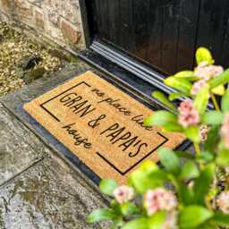 Custom Doormat For Grandparents, There's No Place Like Nanny & Papa's House, Personalized Coir Doormat, Housewarming Gifts Them - thumbnail 2
