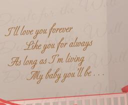 Ill Love You Forever Like Always As Long Im Living My Baby Youll Be Bedroom Family Vinyl Quote Wall Decal Art Sticker Decor L24 - thumbnail 1