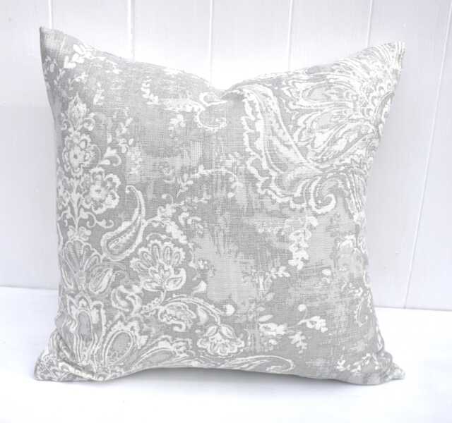 Laura Ashley Maddox Silver Cushion, The Same Fabric On Both Sides, Handmade With A Zip Fastening 16 - image 1