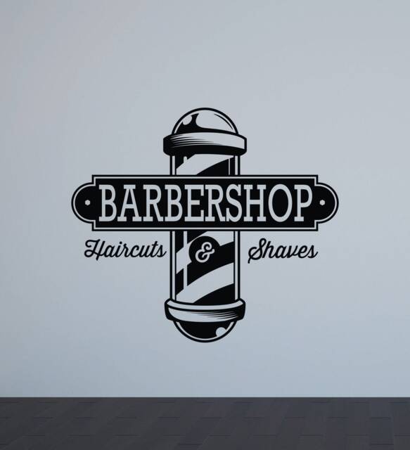 Barbershop Sign Wall Decal Window Door Haircuts Shaves Poster Barber Gift Vinyl Sticker Salon Decor Office Shop Art 800 - image 1