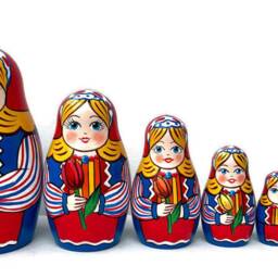 Handmade Nesting Dolls Traditional Holland Costume, 7 Piece Set - thumbnail 2