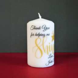 Personalised Teacher Candle Thank You End Of Term Shine Gold Silver Star - thumbnail 2