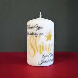 Personalised Teacher Candle Thank You End Of Term Shine Gold Silver Star - thumbnail 3