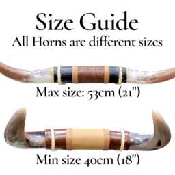 Genuine Bull Steer Horn Mount - Longhorn & Leather Mounted Wall Art Western Decor - thumbnail 3