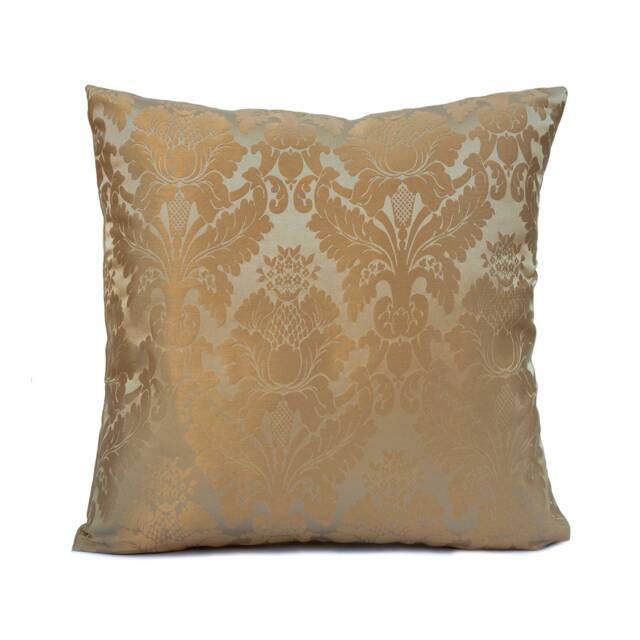Gold Pillow, Throw Pillow Cover, Decorative Cushion Covers, Pillowcase, Accent Toss Satin Blend, Home Decor - image 1