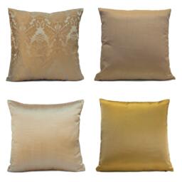Gold Pillow, Throw Pillow Cover, Decorative Cushion Covers, Pillowcase, Accent Toss Satin Blend, Home Decor - thumbnail 3