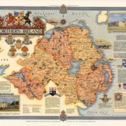 Old Map Of Northern Ireland - Ernest Clegg Pictorial Fermanagh Tyrone Armagh Down Belfast Antrim Londonderry - thumbnail 3
