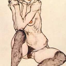 Photo Art Print With Passe-Partout Egon Schiele Autoportrait 18x24 cm + 2 Magnets - thumbnail 3