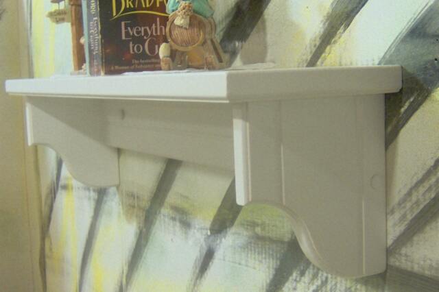 White 24 Inch Wall Shelf 5 & 1 Half Deep - image 1