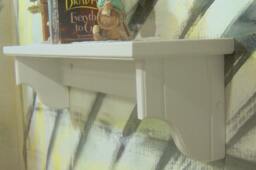 White 24 Inch Wall Shelf 5 & 1 Half Deep - thumbnail 1