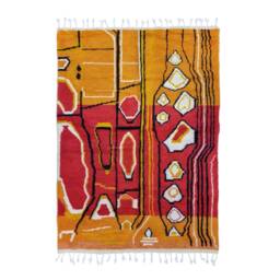 Handmade Colorful Moroccan Rug, Unique Abstract Beni Ourain Rug, Custom Cozy Chic Wool Bohemian Area Handwoven Funky Rug - thumbnail 4