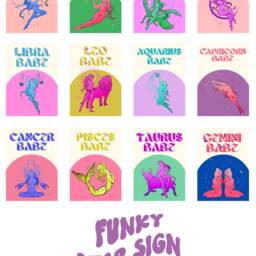 Libra Zodiac Print Retro Astrology Poster, Funky Y2K Art - thumbnail 3