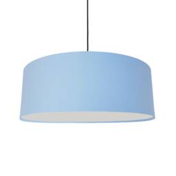 Extra Large Light Blue Lampshade in Cotton With Diffuser - thumbnail 1