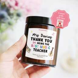 Thank You Gift For Music Teacher O Levels A College Secondary School - Personalized Candle Best Teacher - thumbnail 1