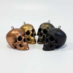 Skull Christmas Bauble, Gothic Xmas Tree Ornament, Alternative Decor, Unique Decorations - thumbnail 3