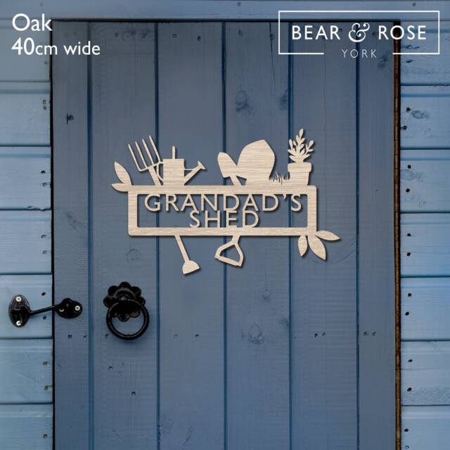 Personalised Wooden Shed Sign Wall Or Door Decor - image 1