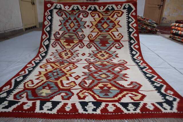5x7 Ft Maimana Flatweave New Rug, Tribal Afghan Chubi Kilim Turkmen Color Design Oriental Rug, Rug For Bedroom, Living Room Carpet - image 1