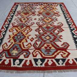 5x7 Ft Maimana Flatweave New Rug, Tribal Afghan Chubi Kilim Turkmen Color Design Oriental Rug, Rug For Bedroom, Living Room Carpet - thumbnail 2